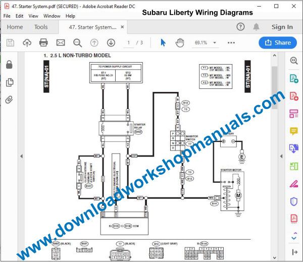 Subaru Liberty wiring diagrams